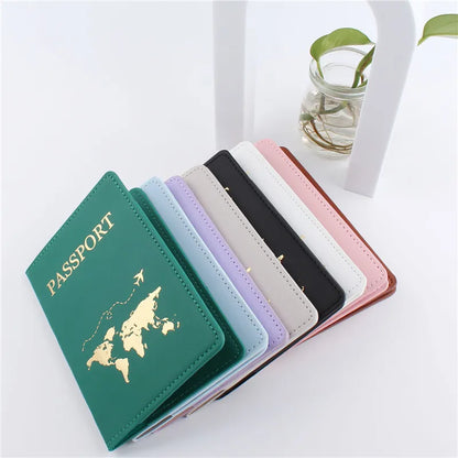 Leather Map Passport Cover