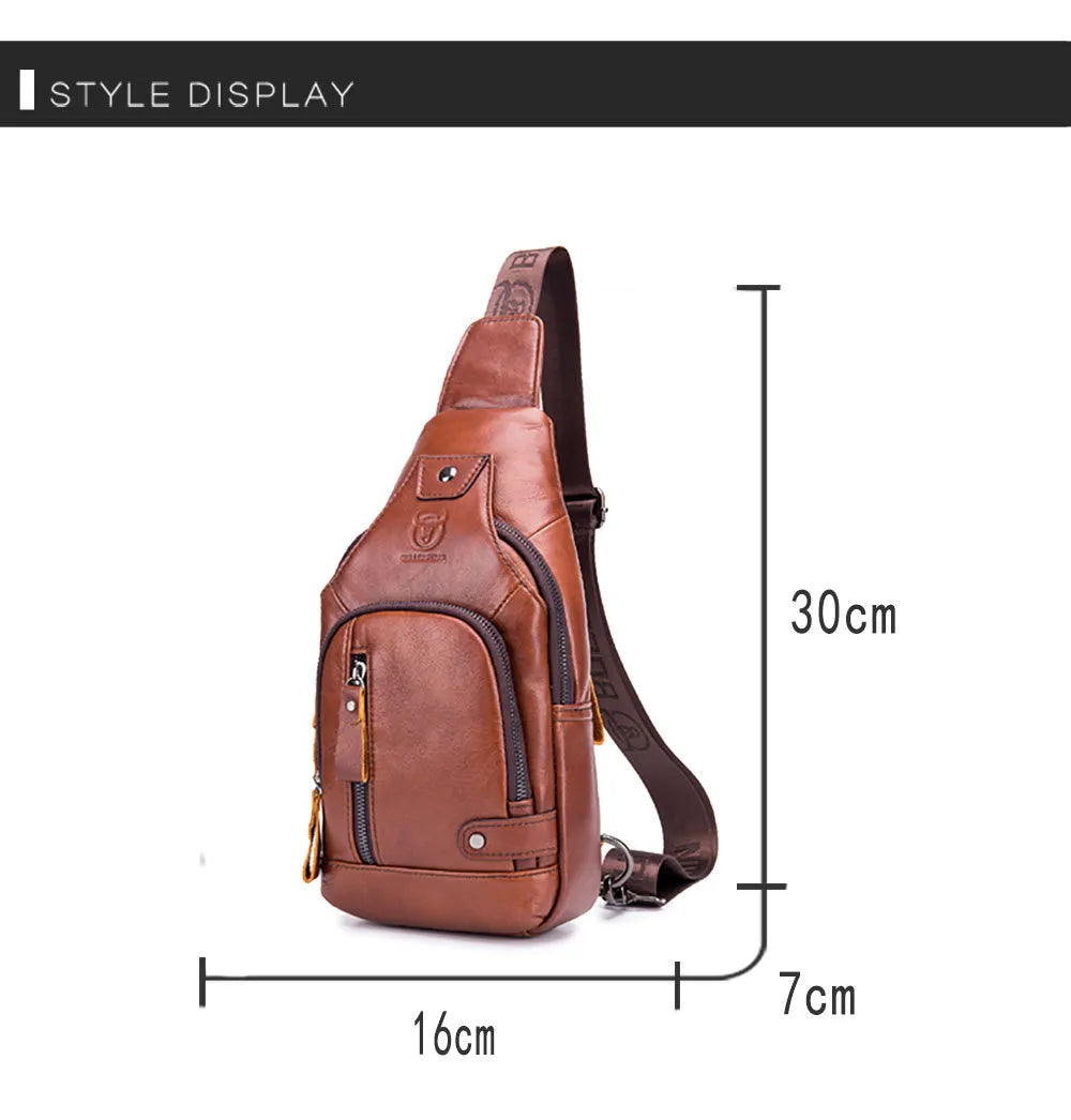 Leather Crossbody Chest Bag