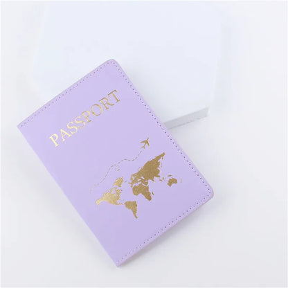 Leather Map Passport Cover