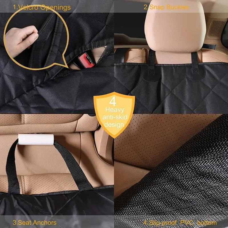 Dog Seat Cover for Back Seat, 100% Waterproof.